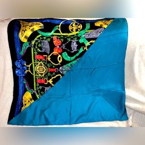 Multicolored silk scarf